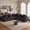 Charcoal Black, variant on Meeyar 109" Sectional Sofa L Shaped Couch with Chaise, 3PCS Modular Boneless Couches for Living Room, Charcoal Black