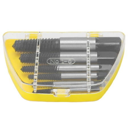 

LYUMO 6Pcs Screw Remover HSS Coarse Thread Broken Damaged Nails Extractor Drill Bits