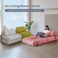 thumbnail image 6 of BYBYME Folding Sofa Bed,Convertible Floor Couch for Adult with Pillow with High Density Foam Filling,Comfort Floor Sofa Portable Chair for Bedroom Living Room,Pink,Single, 6 of 8