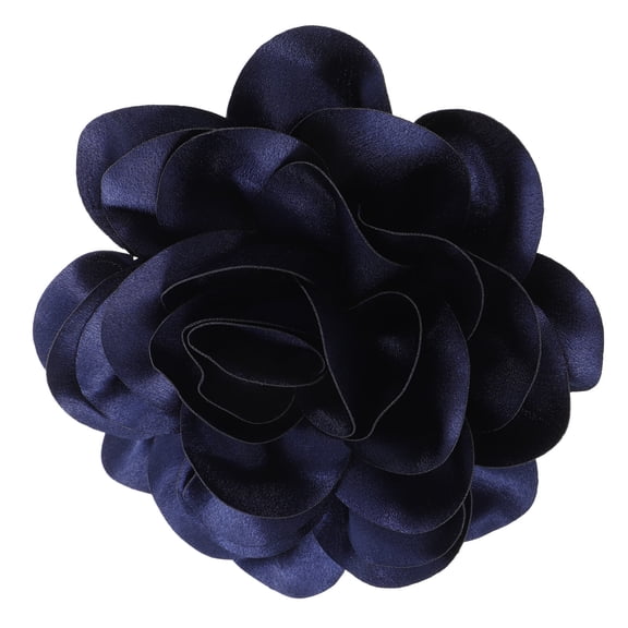 Beaupretty Dark Blue Flower Lapel Pin for Women Cloth 1Set Accessory for Special Occasions