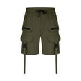 thumbnail image 5 of YLSDY Mens-Cargo-Hiking-Shorts Tactical Fashion Summer Zip Multi-Pocket Hiking Short Drawstring Waist Travel Athletic Short Army Green XL, 5 of 6