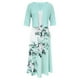 thumbnail image 3 of WILLBEST Vestidos Floreados para Mujer Vestido sin Mangas con Estampado Floral y Top de Manga Corta para Mujer Conjunto Informal de Dos Piezas de Corte Regular de Verano 不定位印花 Extra Grande, 3 of 3