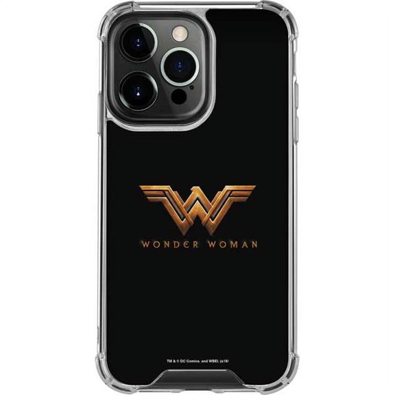 Skinit DC Comics Wonder Woman Gold Logo iPhone 13 Pro Clear Case