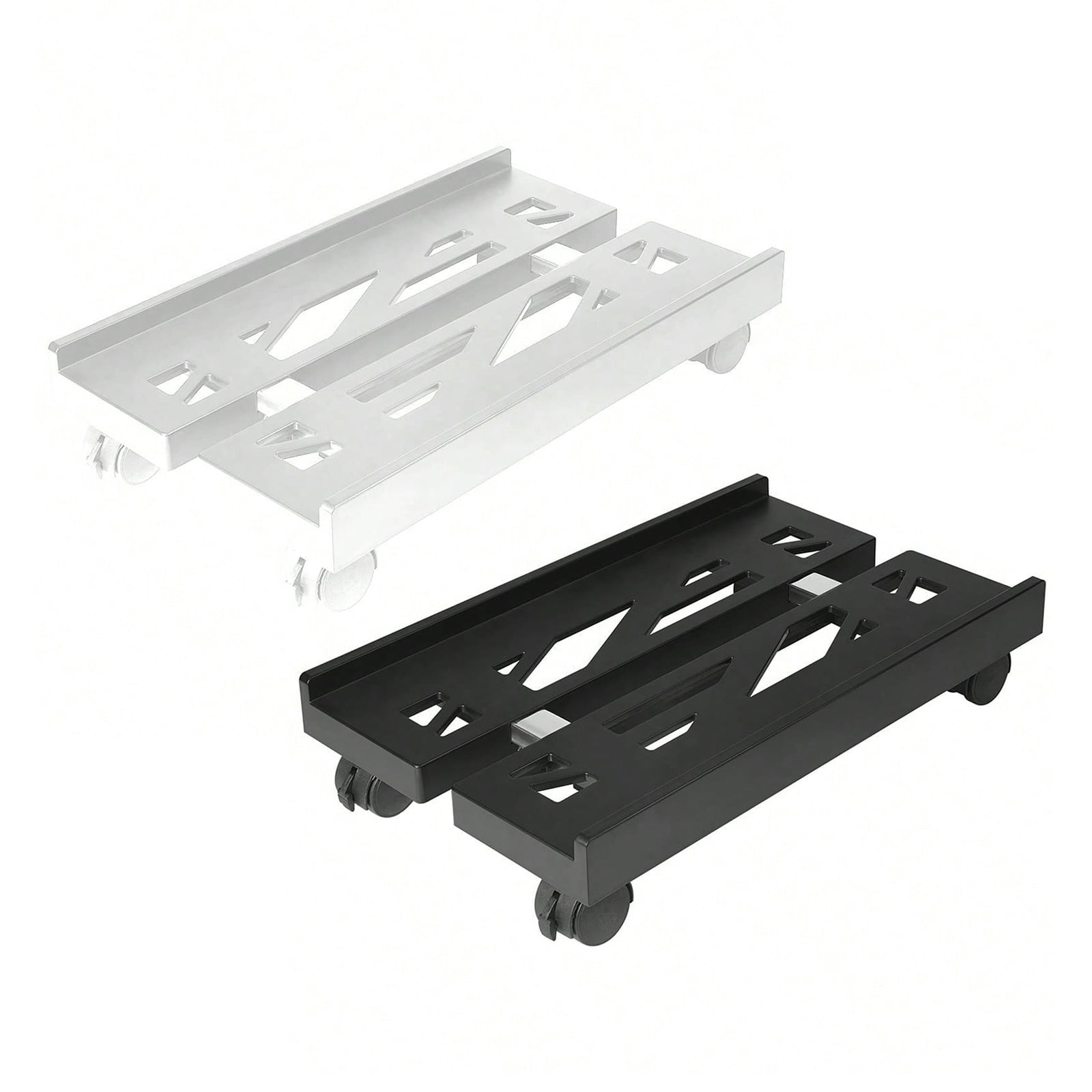 Mobile Computer Tower Stand with Adjustable Wheel Rolling PC Case Holder Enhances Cooling and Flexibility