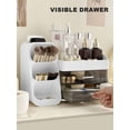 thumbnail image 3 of Makeup Organizer with Brush Holder & Drawers - Countertop Vanity Storage for Lipsticks/Eyeshadows/Perfumes, Ideal for Bathroom & Bedroom, 3 of 14