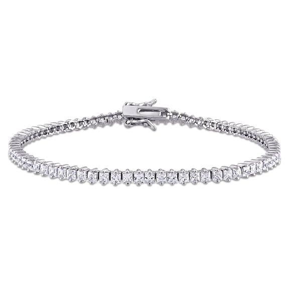 Everly Women's 4 3/4ct TGW Cubic Zirconia Sterling Silver Tennis Bracelet