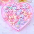 thumbnail image 3 of UDIYO 36Pcs Girls Kids Cartoon Flower Resin Rhinestone Rings Toy Set Jewelry Box Gift, 3 of 6