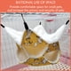 thumbnail image 4 of Hamacas para mascotas de ratas de 3 niveles para jaula, 13,7x13,7 pulgadas, camas para ratas, hamaca colgante, litera para animales pequeños, gatitos, ratas y loros (amarillo), 4 of 5