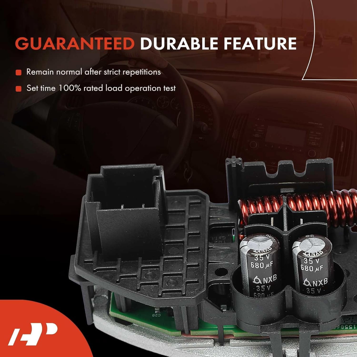 A-Premium HVAC Blower Motor Resistor Compatible with Porsche Cayenne 2011-2018 Volkswagen Touareg 2011-2017 Front