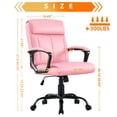 thumbnail image 2 of JONPONY Big and Tall Office Chair 300LBS Wide Seat Ergonomic Computer Desk Chair High Back Executive Leather Chair Adjustable Task Chair Lumbar Back Support 10 Hours Heavy Duty Design,Pink, 2 of 11