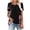 ❧351-Multicolor, variant on Women's Printed Flat Collar Long Hemline Fake Two Piece Short Sleeve Top Casual Soft Breathable Lightweight Summer Daily Wear Loose Fit Blouse