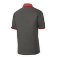 thumbnail image 4 of Sport Tek Adult Male Men Heather Short Sleeves Polo GH/True Red Large, 4 of 4