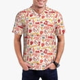 thumbnail image 3 of Balery Firefighter Icons Printed Men’s Short Sleeve Polo Shirt, Midweight Men's Shirt,Golf Polo shirts -4X-Large, 3 of 9