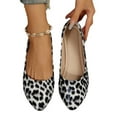 thumbnail image 5 of Fesfesfes Shoes Women Almond Toe Plus-size Leopard Print Shoes Casual Slip-on Flat Shoes 39(7), 5 of 9