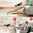 thumbnail image 7 of GIKPAL Adjustable Dog Ramp for Couch, Bed, Car, Wooden Pet Ramp for Small and Large Dogs & Cats, Height from 10.8" to 26.6"(Supports up to 150LBS), 7 of 7