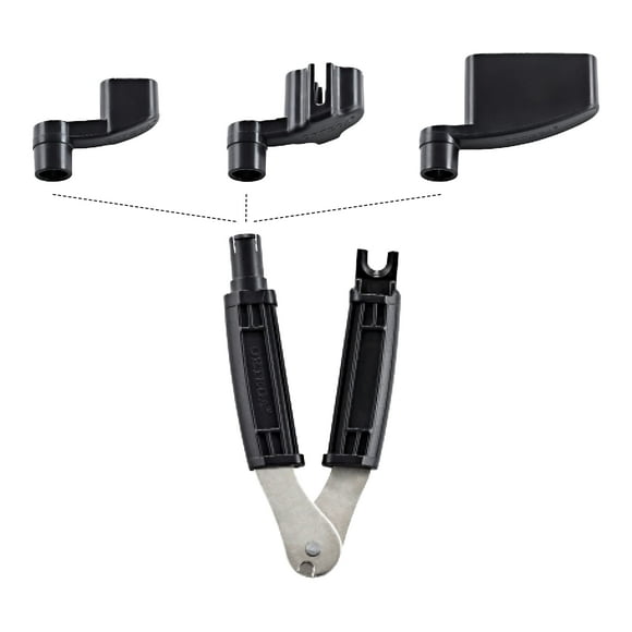 Ortega Guitars Enrouleur et Coupeur de Cordes 3-en-1 pour Guitare-Ukulélé-Basses, Noir (OSWC-3H)