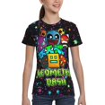 thumbnail image 3 of Geometry Dash Kids T-Shirt 3d Printed Graphic T-Shirts Boys And Girls Short Sleeve Shirts For Youth Kids X-Small, 3 of 7