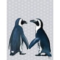 thumbnail image 2 of Fab Funky 26x32 Gold Ornate Wood Framed with Double Matting Museum Art Print Titled - Penguins In Love, 2 of 4