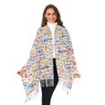 thumbnail image 3 of FORMRS Womens Scarf Winter Soft Long Big Warm Shawls Wrap Tassel Scarves, Yellow Wildflower Pattern, 3 of 9