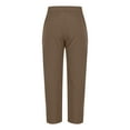 thumbnail image 4 of Men's Classic-FIT Summer Casual And Comfortable Drawstring Pocket Elastic Waist Pants Casual Pants for Men Brown M, 4 of 5