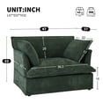 thumbnail image 2 of Leumius 47.2" Oversized Accent Chair with Dual-Port Charging,Modern Chenille Single Sofa with Throw Pillowsand Deep Wide Seat,Upholstered Armchair for Living Room&Apartment,Green, 2 of 11