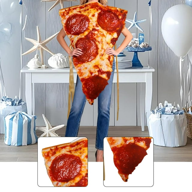 Disfraz de pizza de Halloween, de Halloween para actuación en escenario, juego de rol, cosplay para adultos