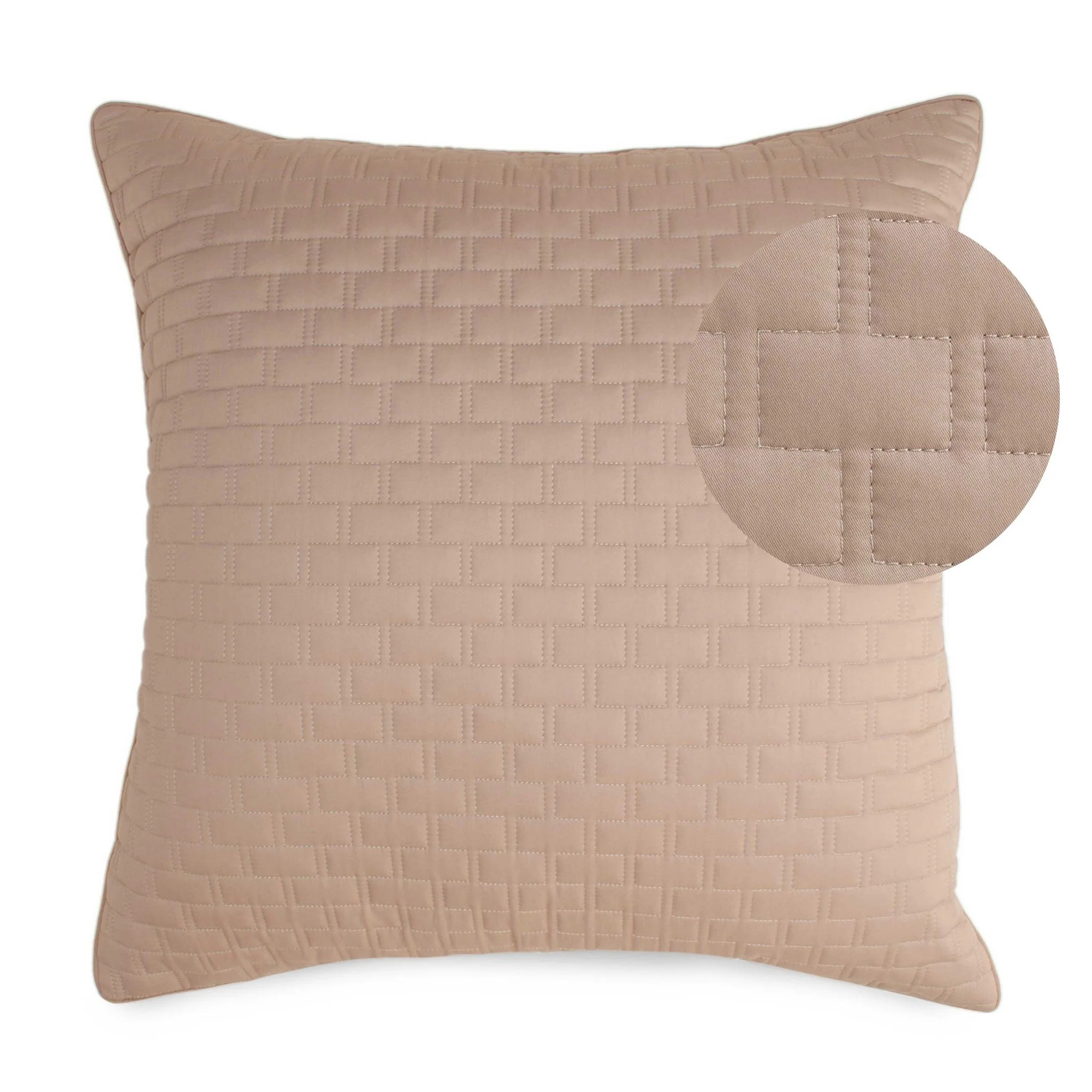 BedVoyage Bamboo Quilted Euro Sham, Champagne, Euro