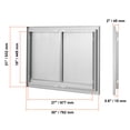 thumbnail image 2 of VEVOR BBQ Access Door, 30W x 21H Inch Double Outdoor Kitchen Door, Stainless Steel Flush Mount Door, Wall Vertical Door with Recessed Handles , for BBQ Island, Grilling Station, Outside Cabinet, 2 of 9