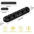 thumbnail image 3 of SHAR Cable Management Clips - 3 Pack, Silicone Adhesive Hooks for Power Cables, Charging Accessories, Mouse Cable, PC, Office, 3 of 5