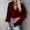 Wine, variant on SDJMa Women's Lightweight Vee Cardigan Sweater Ladies Corduroy Buttoned Cardigan Long Sleeve Lapel Loose Padded Shirt Top