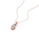 thumbnail image 3 of Collar con Colgante Solitario de Moissanita Ovalada de 1 Quilate JeenMata En Baño de Oro Rosa de 18 K sobre Plata, 3 of 5