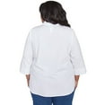 thumbnail image 2 of Alfred Dunner Womens Plus-Size Pearl Studded Button Down Top, 2 of 4
