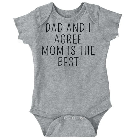 Brisco Brands Mom Is the Best Mothers Day Youth Baby Romper