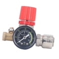 thumbnail image 2 of Kit de Régulateur de Pression de Compresseur d'Air en Fonte avec Manomètre 0-180PSI, Valve 4 Voies, Ports NPT 1/4 Pouce, Raccords Style Européen, Bouton de Réglage en Plastique et Ruban PTFE pour Outils Pneumatiques – Débit Précis, 2 of 6