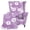 Purple Hibiscus Tropical Print, variant on Pzuqiu Blue Butterflies on Water Wingback Chair Slipcover, Stain Resistant Wingback Chair Cover with Stretch, 2 Piece Machine Cleanable Wingback Armchair Cover
