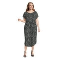 thumbnail image 4 of Terra & Sky Women's Plus Size Criss Cross Dress, 4 of 5