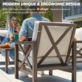 thumbnail image 5 of NATURAL EXPRESSIONS 4 Pieces Patio Furniture Sets, Outdoor Furniture Metal Patio Sectional Sofa Conversation Set, 2 Motion Rocking Chairs,6.5" Olefin Cushions for Yard,Porch,Poolside, 5 of 8