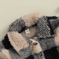thumbnail image 5 of Okbabeha Toddler Baby Girl Boy Winter Outfit Clothes Fleece Coat Jacket Cardigan Fuzzy Thick Warm Sweater Top Shacket Outerwear, 5 of 7