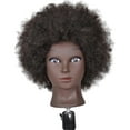 thumbnail image 1 of Cabeza de entrenamiento para el cabello Zulema Cosmetología Peluquería Maniquí Cabeza de muñeca con abrazadera Piel Afro Negra, 1 of 8