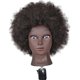 thumbnail image 1 of Cabeza de maniquí de entrenamiento afro con pinza para práctica de peinado, cabello humano real Piel Afro Negra, 1 of 8