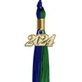 thumbnail image 4 of Endea Graduation Royal Blue/Green Graduation Tassel with Gold Date Drop, 4 of 11