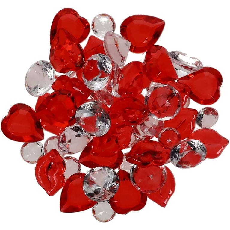 TUPARKA Acrylic Hearts Red Acrylic Hearts for Table Decoration/Home  Decoration/Vase Fillers in Valentine's Day or Wedding Day