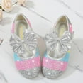 thumbnail image 4 of Girls Glitter Bowknot Ballet Mary Jane Flat School Dance Party Casual Dress Shoes, 4 of 7