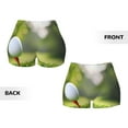 thumbnail image 6 of Yiaed golf ball perched on a tee Print Women's Athletic Shorts Running Shorts Sporty Short High Waisted Elastic Workout Shorts for Yoga Gym Running & Sports -Medium, 6 of 8
