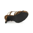 thumbnail image 4 of BLISSFUL STEP Women's Shoes T Strap Slingback Platform Stiletto Heel Sandals Leopard 9, 4 of 6