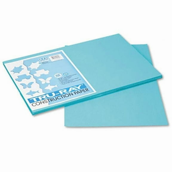 Tru-Ray Construction Paper - Turquoise - 12 x 18 - 50 Sheets/Pack
