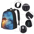 thumbnail image 4 of Balery Red And Blue Fire Dragon A Backpack for Men and Women - Durable 600D Oxford Cloth -Large Capacity, Water-Resistant School, Travel, and Hiking Bag, 4 of 9