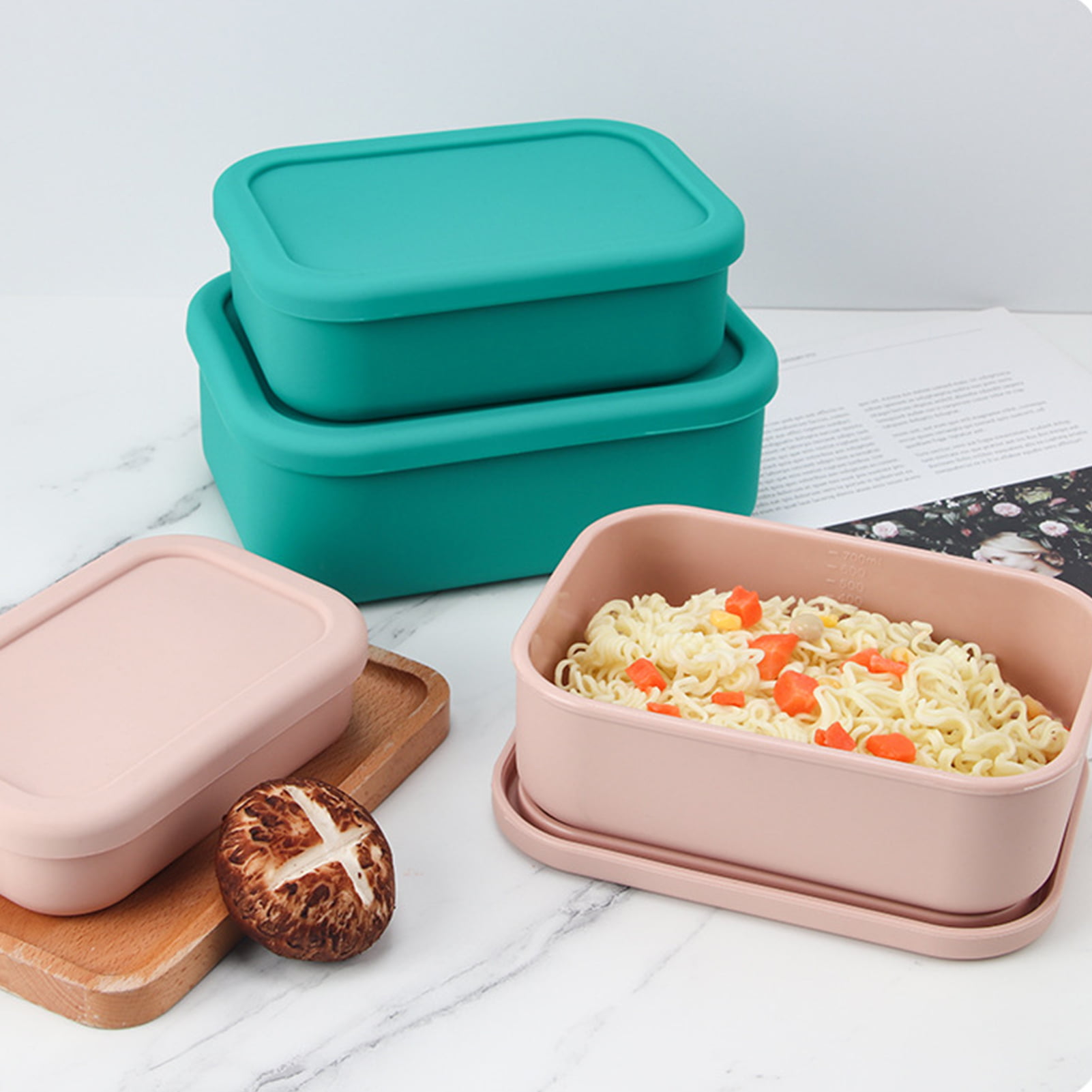 Microwavable Bento Food Cup with Seal Lid - Polkadot