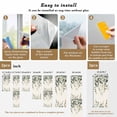 thumbnail image 6 of Green Eucalyptus Window Privacy Film, Farmhouse Weeping Leaves on Linen Static Cling UV Sun Blocking Heat Control Window Tint Day and Night, Non-Adhesive One Way Windows Privacy Cover 17.7''x39.3'', 6 of 7