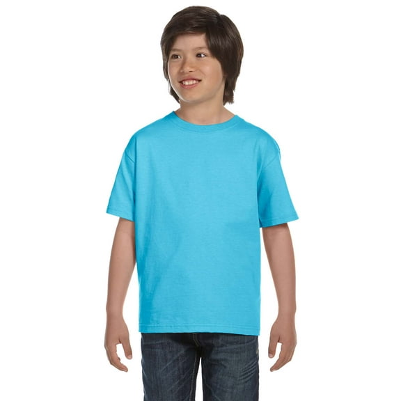 Hanes - Essential-T Youth T-Shirt - 5480, Light Blue, M, Pack Of 3, Hanes